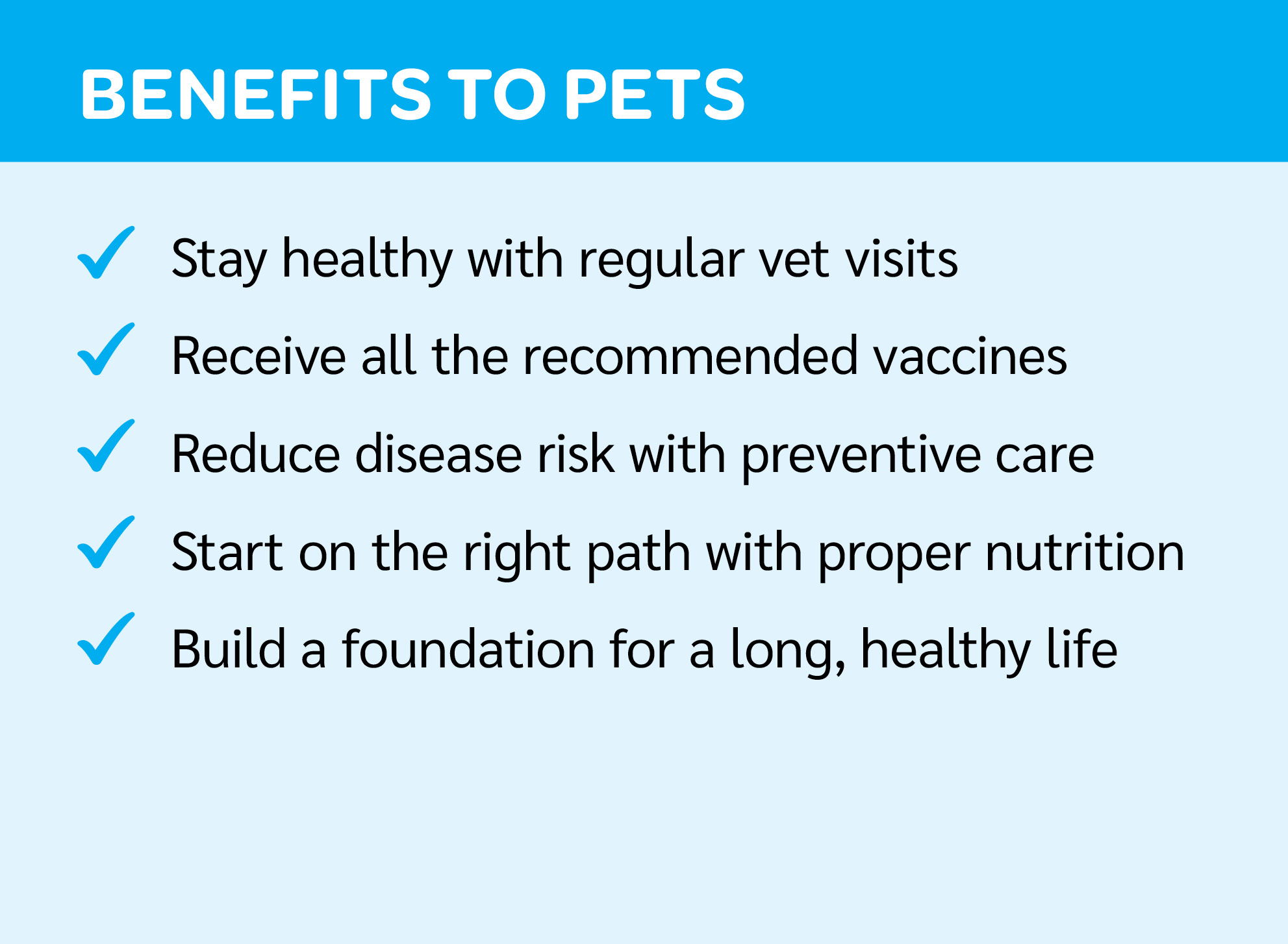 Benefits to Pet Owners - Healthy Start Program